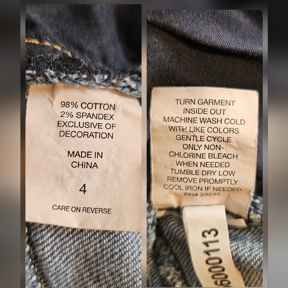 Soho NY&C Womens Blue Jean Shorts with Cuffed Hem and Distressed Details Size 4 - Picture 3 of 6